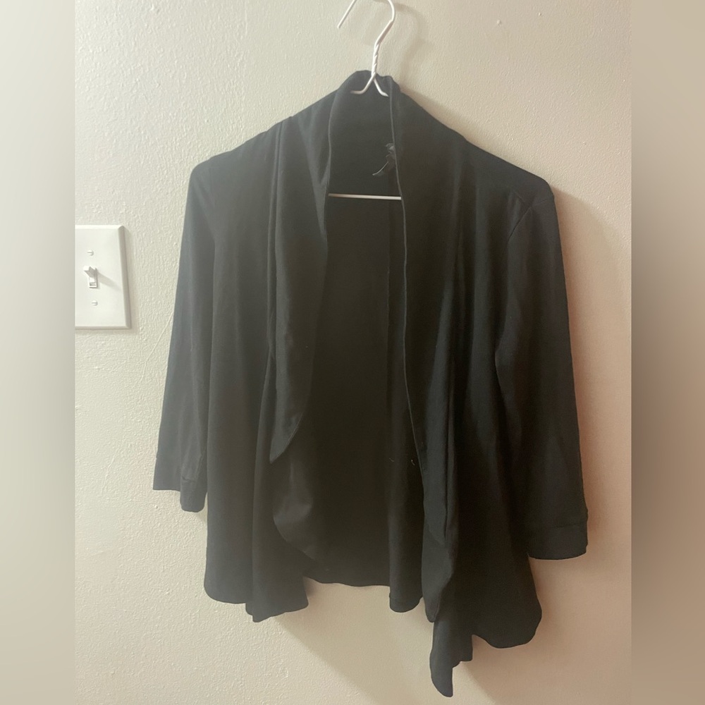Juniors Charlotte Russe size Small Black Draped Cardigan Tote11